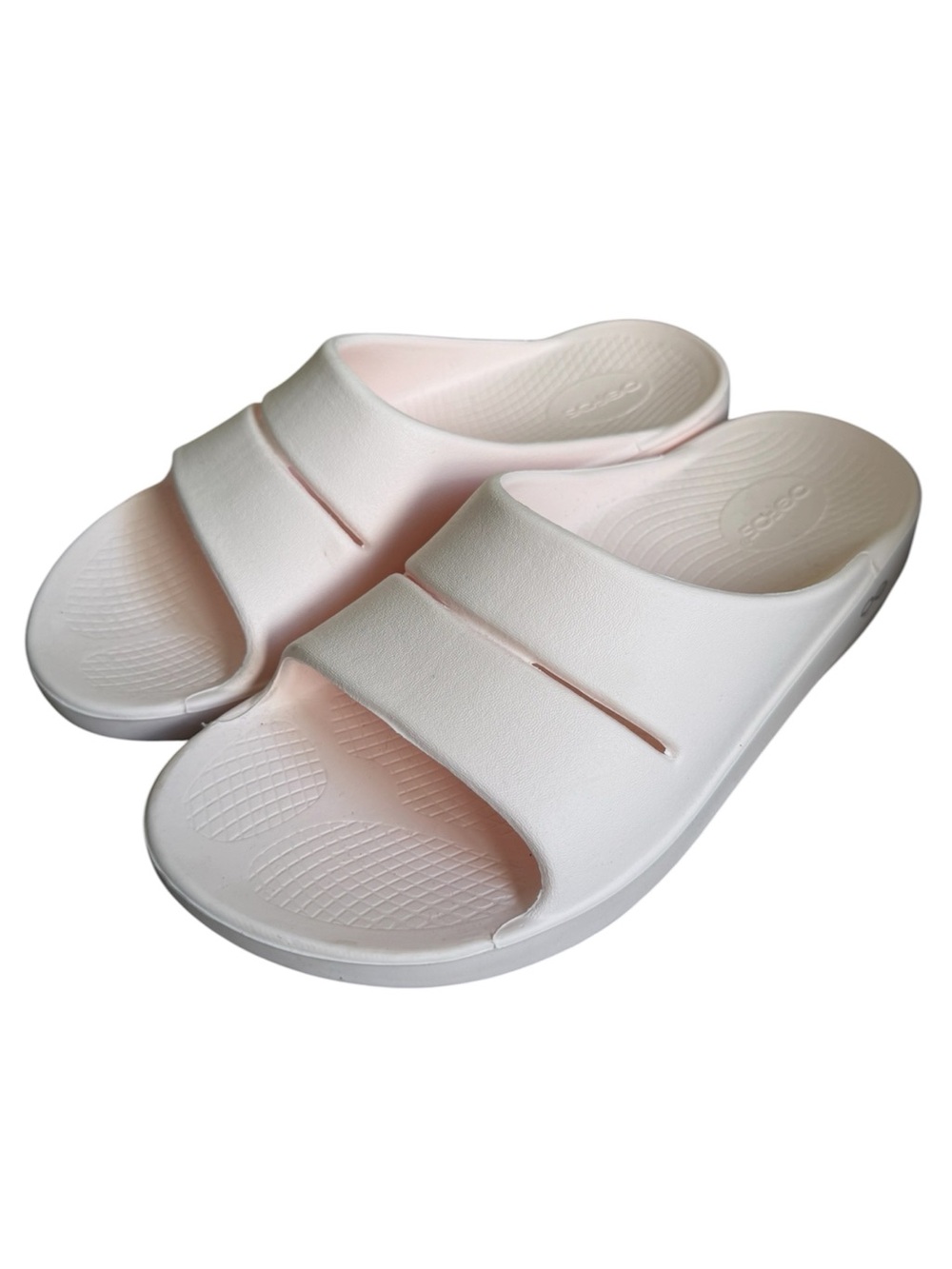 Oofos Ooahh Women Sandals Light Pink Open Toe Comfortable Slip On Casual Size 10
